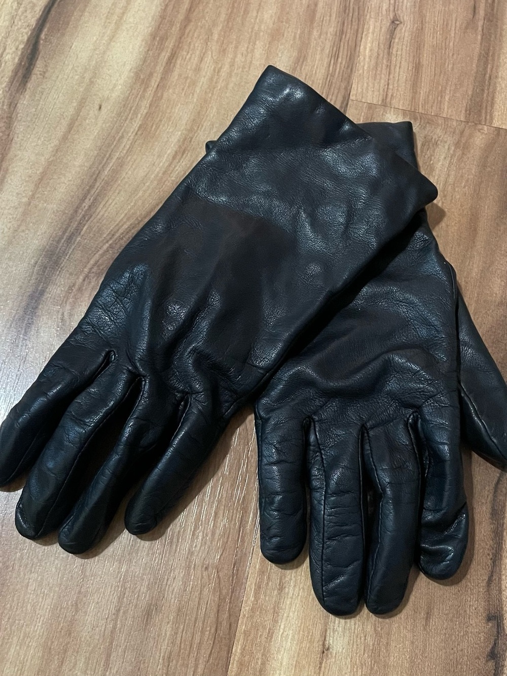 Classic Black Leather Dress Gloves Warm Soft Knit Lined Winter Driving